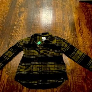 Green and black flannel